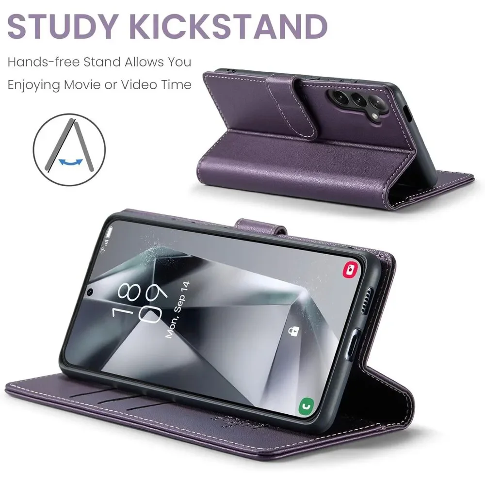 Galaxy S24, Credit Card Holder, PU Leather Folio Flip Kickstand, 20F184PH007